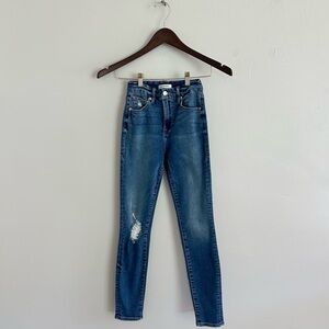 Good American Good Waist Distressed Skinny Jeans Size 25